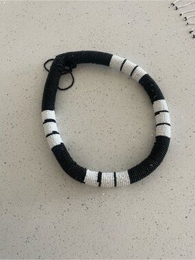 Black & White Beaded Bracelet
